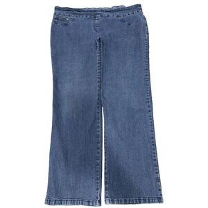 Ruby Rd Woman Pull On Jeans 22W Blue Stretch Plus Size Denim